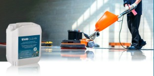 Produto EveClean e equipamento para limpeza de piso industrial